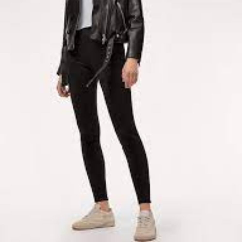 Artiza WILFRED Free Black Velvet Suede Rock & Roll Leggings Women’s size 4